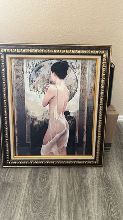 Framed Asian Figure Art Print