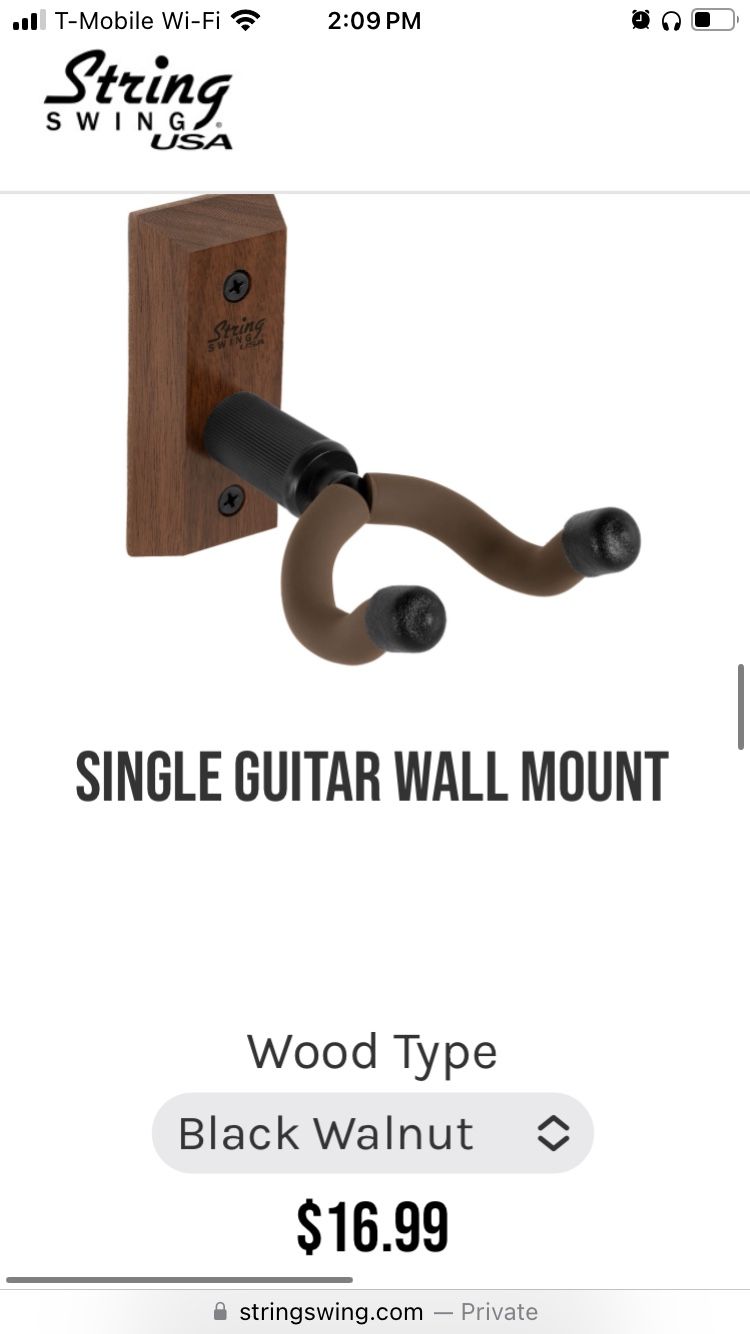 String Swing USA Guitar Hanger ($5/ea - I Have 2)