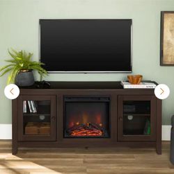 58" Fireplace Tv Stand w/ Doors