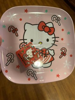 Hello Kitty Pink Christmas Plates