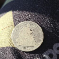 1873 No Ray's Seated Half Dollar