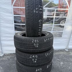 Set of 4 used Yokohama Geotour 245/60R18