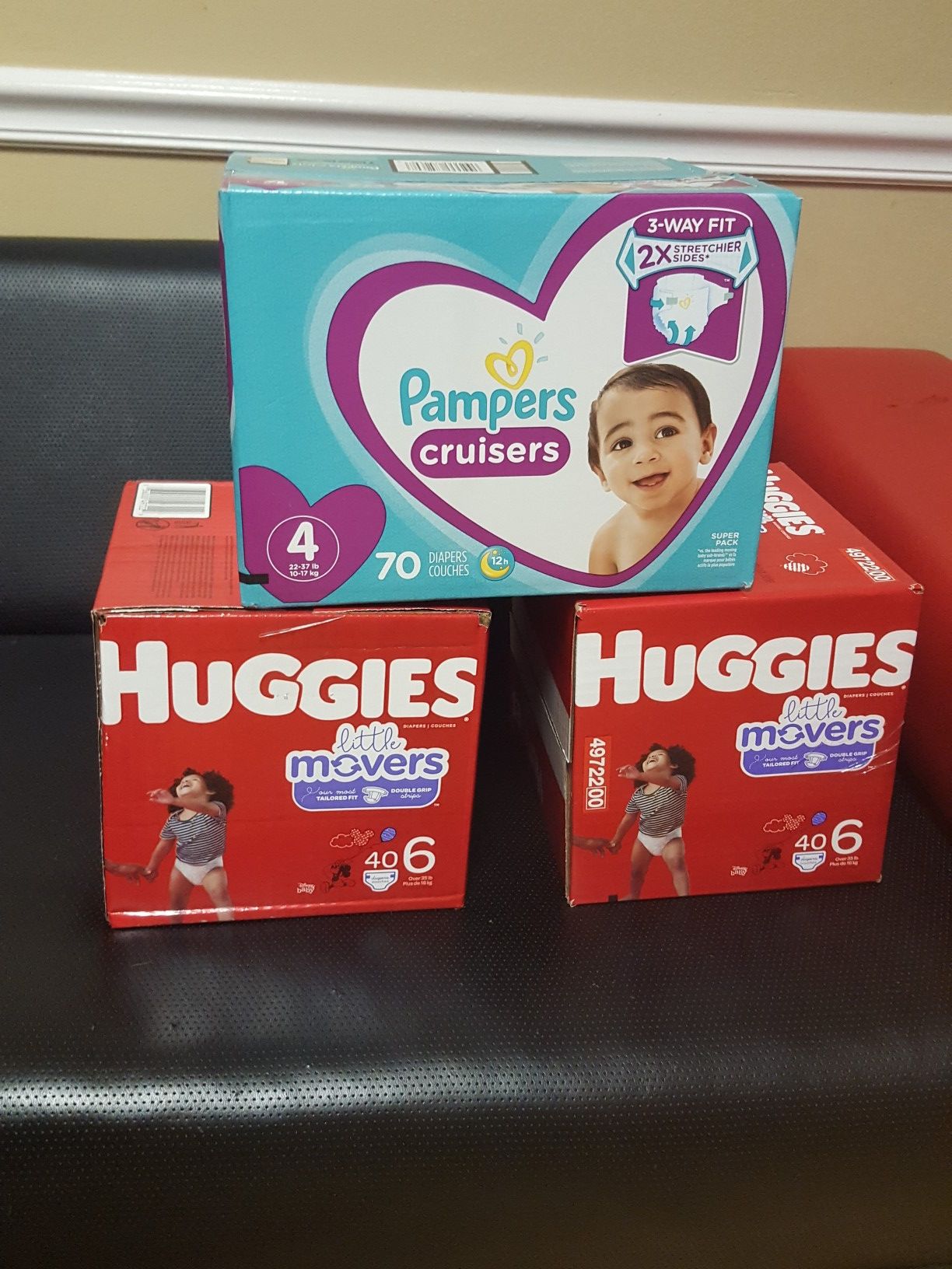 Pampers and Huggies diapers