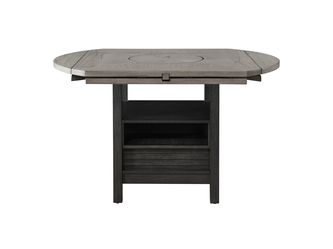 Cline Light Gray/Black Counter Height Dining Table
