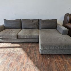 Modern Grey Couch with Chaise