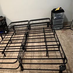 Queen bed frame metal solid cover included