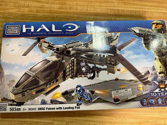 Mega Bloks Halo UNSC Falcon w/ Landing Pad 503pc Set 96940 Collector's sealed