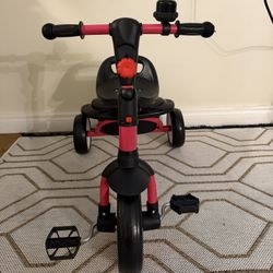 BRAND NEW Covtoy Kids 3-Wheel Tricycle / Toddler Balance Bike – Red & Black