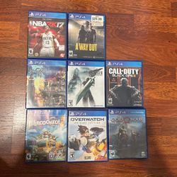 PS4 Games : NBA2K17, Overwatch, Diablo 3,Kingdom Hearts, Final Fantasy
