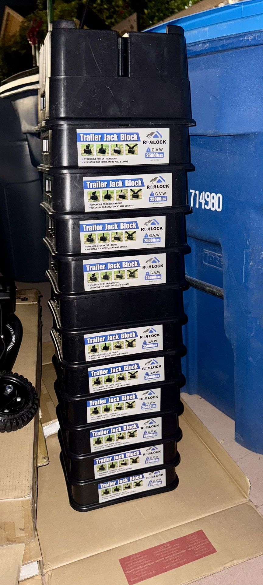 ROBLOCK Trailer Jack Block RV Camper Stabilizer Blocks G.V.W 25000LBS -  6 available