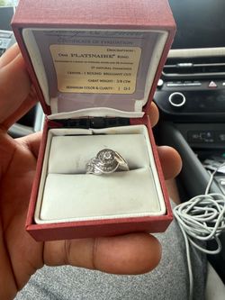 Platinaire Diamond Ring 3/8 CTW 37 Diamonds