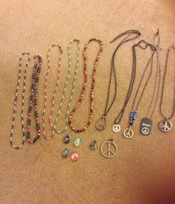 Peace necklaces charms and beads