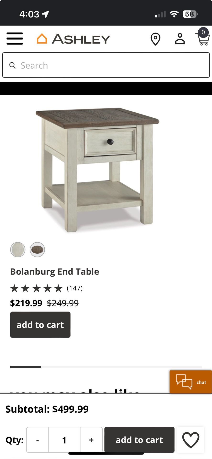 Ashley Furniture - END TABLE 