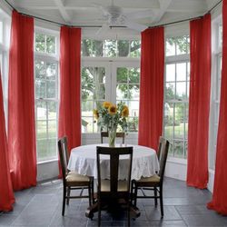 Curtains / Drapes - Red - Voile - 52” W x 96” L