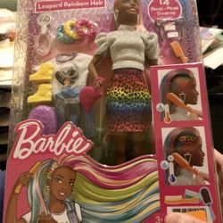 LEOPARD RAINBOW HAIR BARBIE.New!