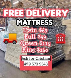 New Mattresses Twin mattress Full mattress Queen mattress King mattress Colchones nuevos Beds