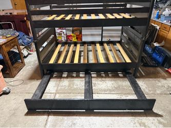 Full over full bunk bed with trundle
