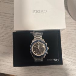 Seiko Men's Solar Chronograph Prospex Speedtimer Stainless Steel Bracelet Watch 41mm