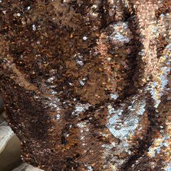 Gold Sequin Piece Of Fabric 