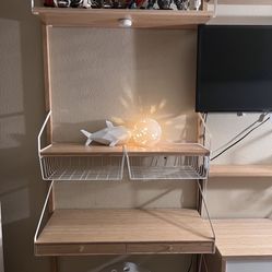 2 Desk with shelf organizer