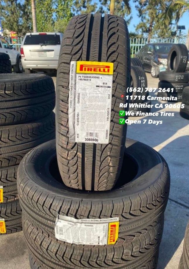 195/65R15 Pirelli A/S Set of Tires Installed and Balanced Set de Llantas Nuevas Instaladas y Balanceadas