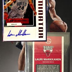 2017 Lauri Markkanen Donruss Rookie Dominator Auto /99 – Jazz/Bulls