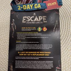 Escape Psycho Circus2-day GA Ticket