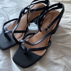 Torrid black sandal heels size 9.5