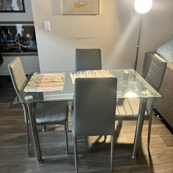 Glass Kitchen Table 4 Chairs