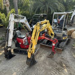 Mini Excavators Bobcat John Deere Yanmar Kubota 