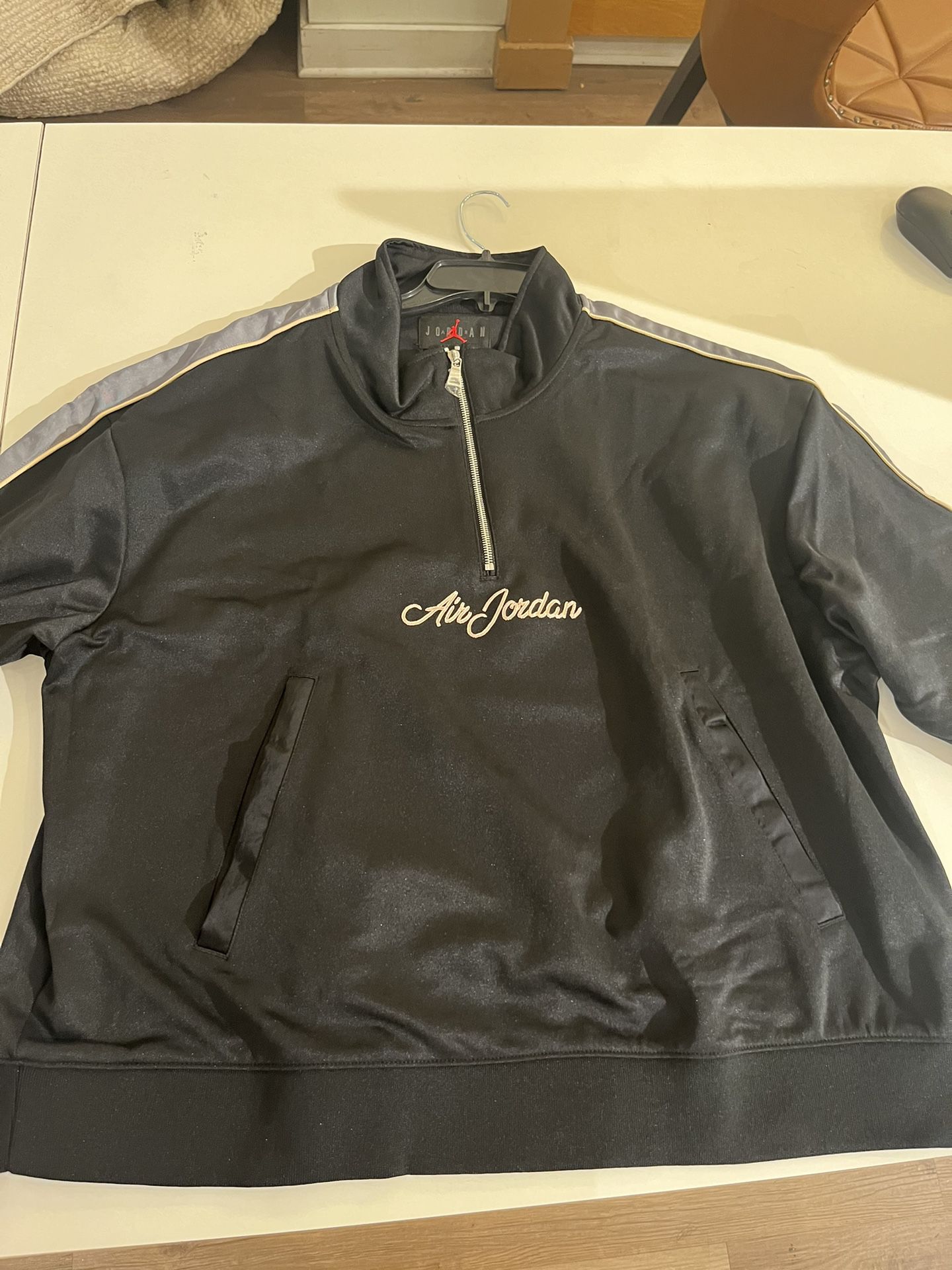 Jordan Remastered Half Zip Jacket Mens Active Hoodies Size Xxl, Color: Black