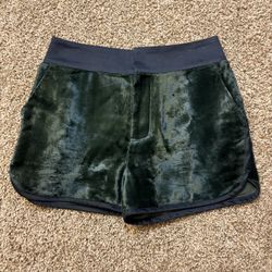 Opening Ceremony Forest Dark Green Faux Fur Shorts Womens Size Small