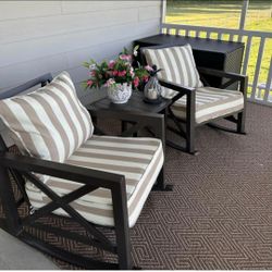5.5" Extra Thick Outdoor Cushion for Patio Furniture Set of 2, 24 x 24, Waterproof and Fade-Resistan