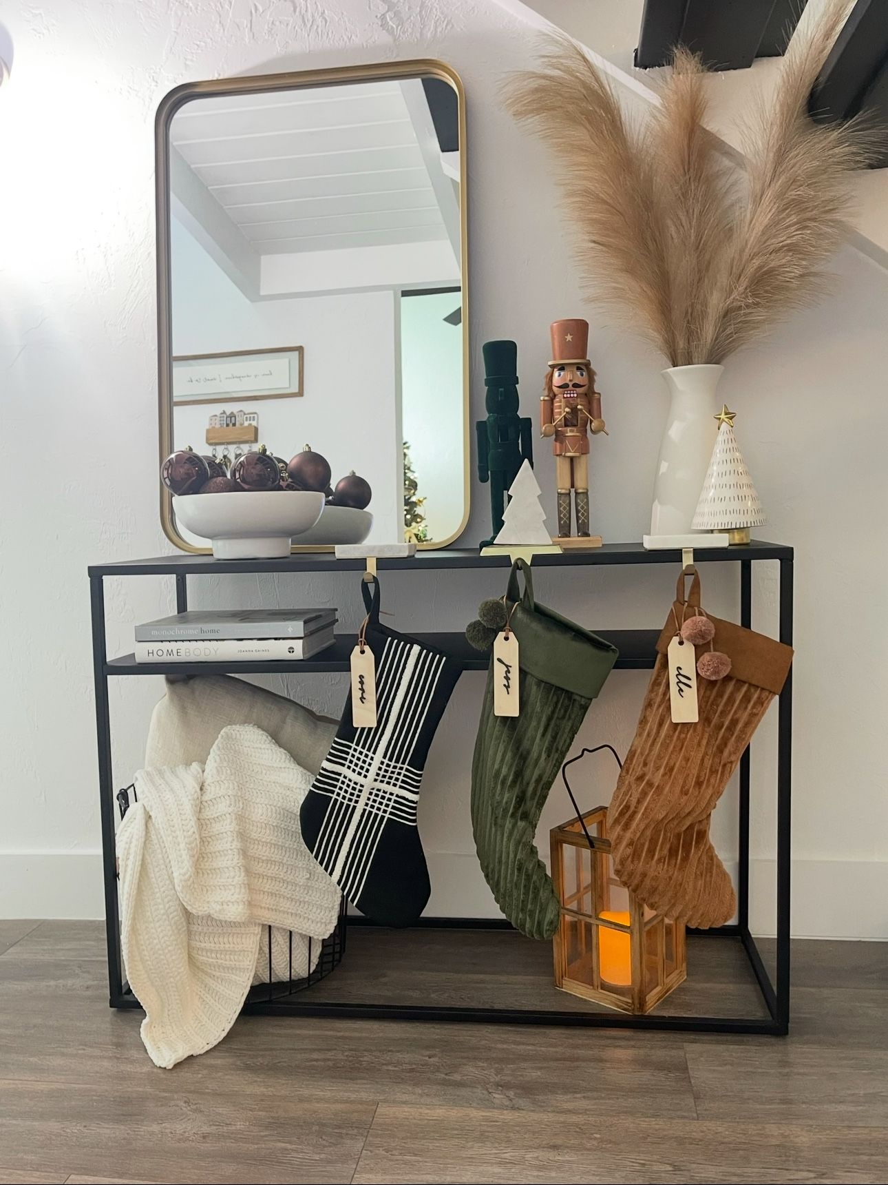 Black Metal Console Table