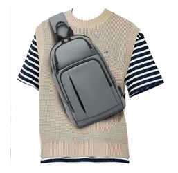 gray Crossbody Sling backpack