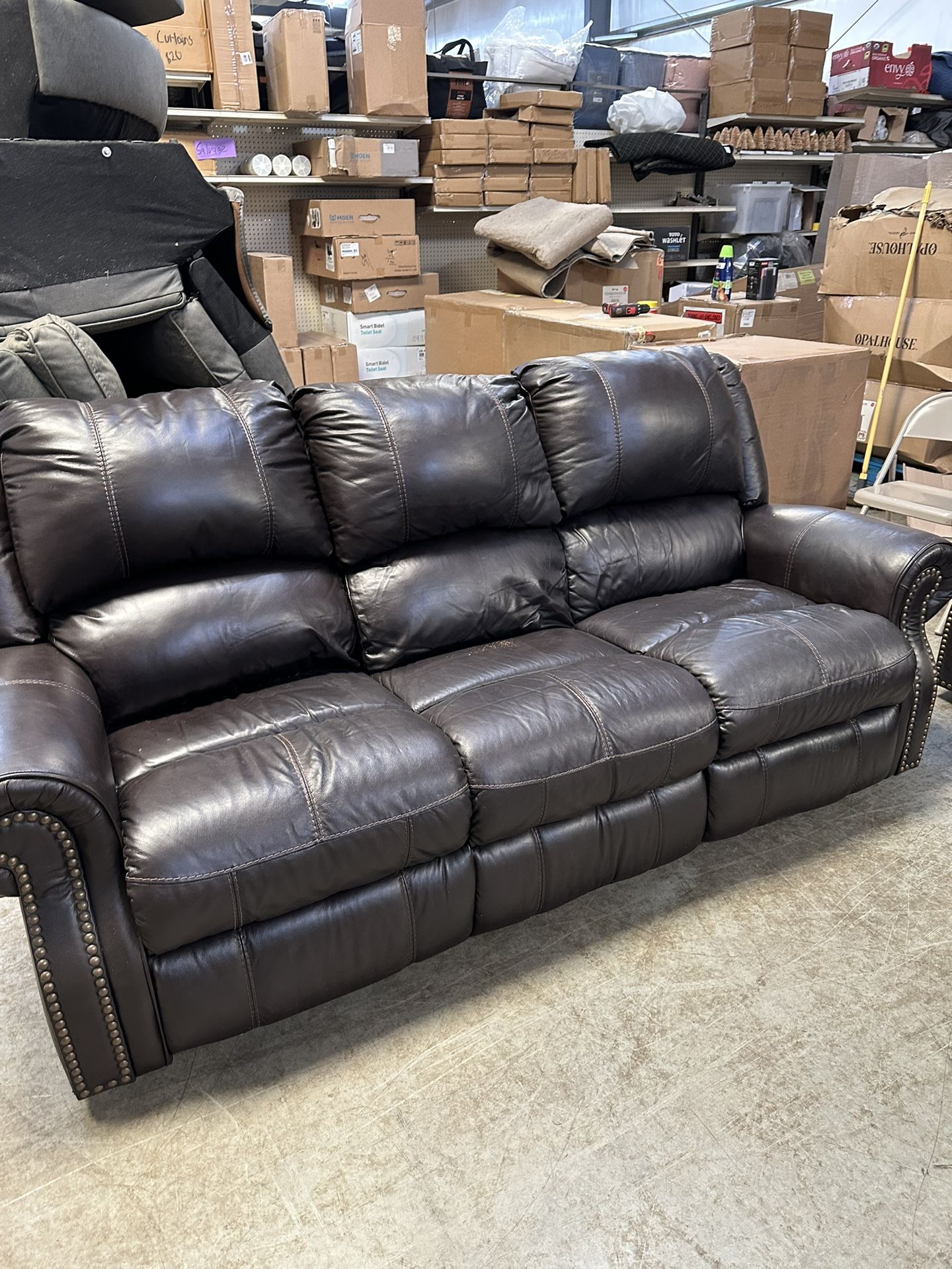 Berkline Recliner Leather Sofa