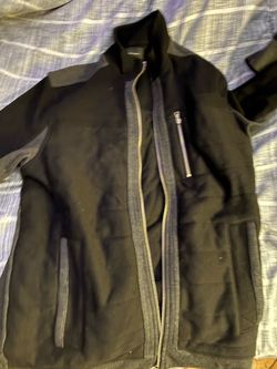Black Zip-Up Jacket with Chest Pocket