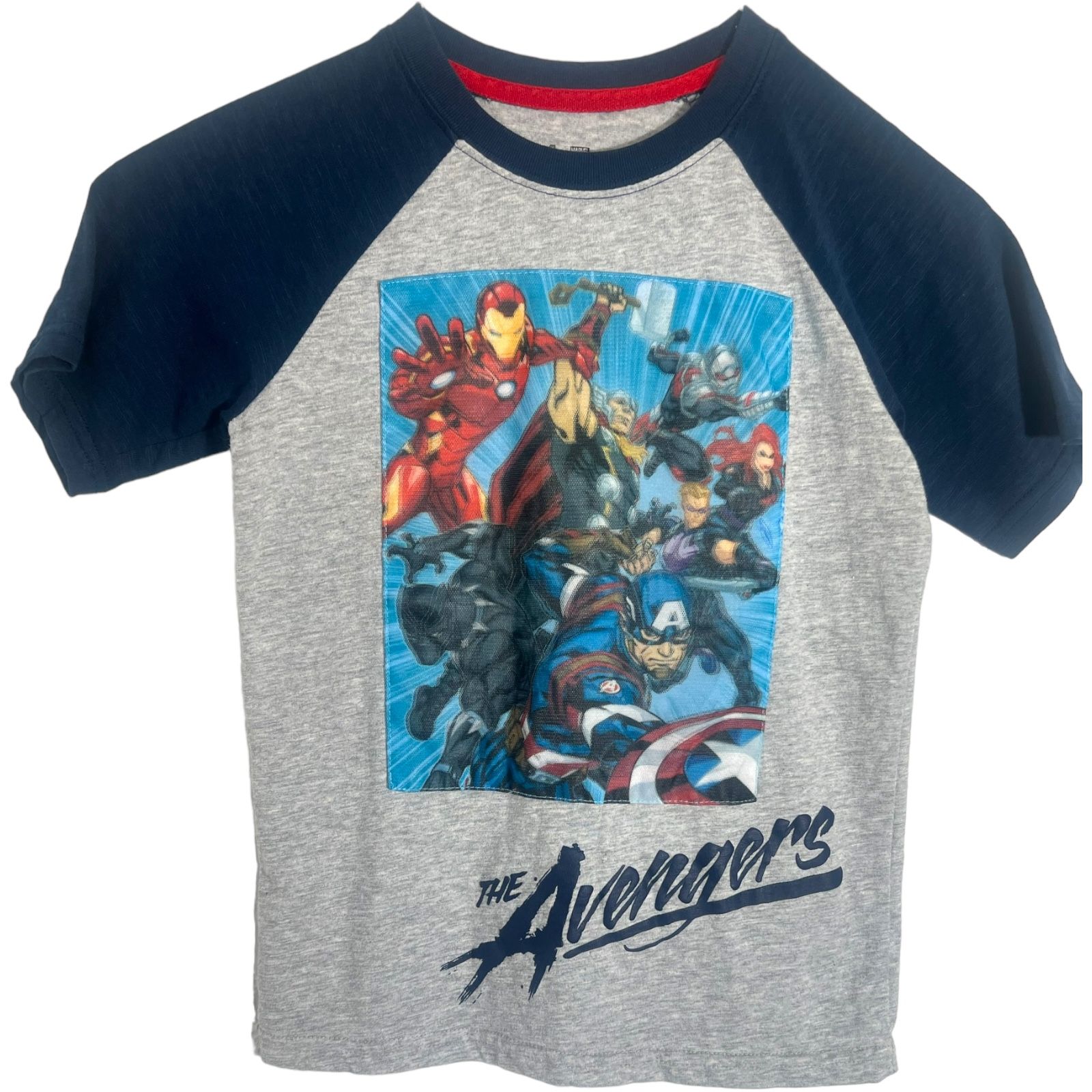 Disney Marvel Avengers Holographic Baseball T Shirt Boys Medium