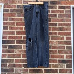 Current/Elliott Distressed Black Jeans