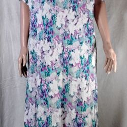 Blue Floral Pattern Sundress Size XXL A New Day