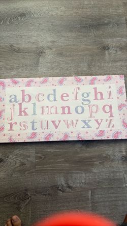Kids Alphabet Wall Art Canvas