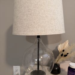 Set of 2 Target Glass Table Lamps – Neutral Linen Shades