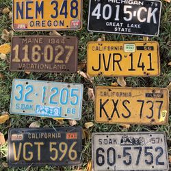 Vintage License Plates
