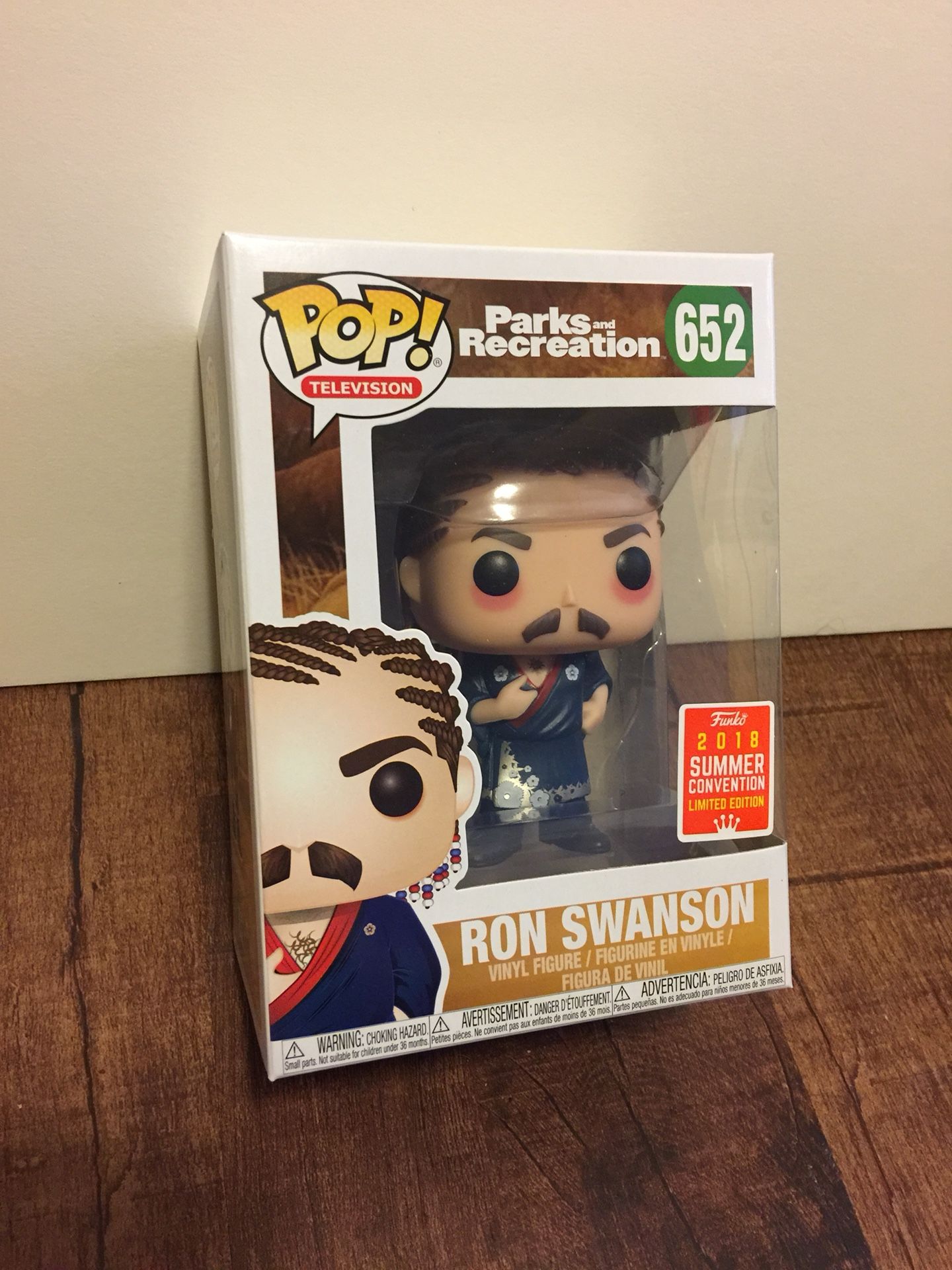 Funko Pop Ron Swanson with Cornrows SDCC 2018 Summer Con