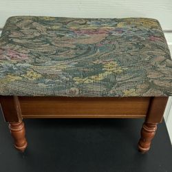 Sewing Supplies in Footstool with a Floral Upholstered Top Hinged Lid for Storage just $25 for All
