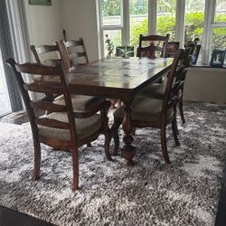 Six Piece Dining Table Set