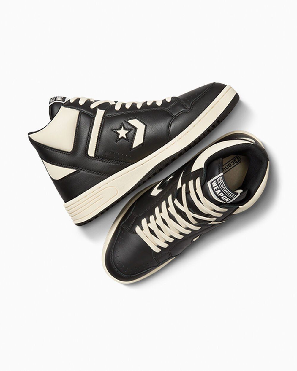Men’s Converse Weapon Sz 11.5 High “Black & White” “Larry Bird” Boston Celtics 33 Retro OG classics leather mid