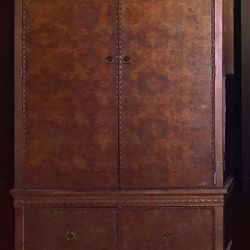 Solid Wood Entertainment Armoire Storage Cabinet
