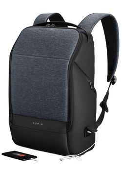 Design FlexPack Pro -Multifunctional Flexibility Anti-theft Travel BackPack 15.6 inch Laptop Bag with 2.0 USB Charging Port Large Capacity Waterproof