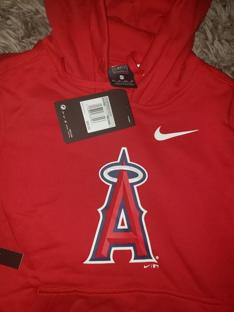 Women's Los Angeles Angels Nike Red Club Tri-Blend Pullover Hoodie. Size EXTRA SMALL